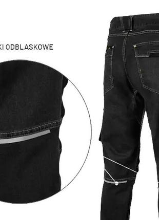 Робочі джинсові штани jeans stretch black польша l-3xl4 фото