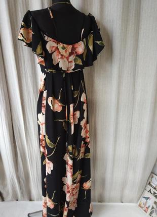 Фирменное стильное качественное платье макси цветочный принт5 фото