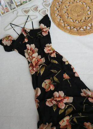 Фирменное стильное качественное платье макси цветочный принт6 фото