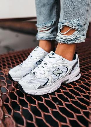 New balance 530 white navy кросівки уцінка