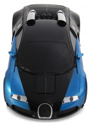 Машина-трансформер с пультом bugatti veyron robot car size 1:18 синяя5 фото