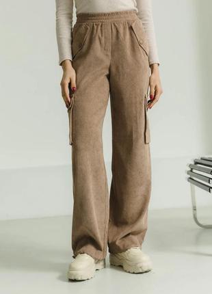 Молодежные вельветовые брюки карго с карманом из качественной итальянской ткани 42-52 размеры разные цвета4 фото
