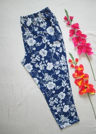Суперовые легкие летние брюки-конусы в цветочный принт высокая посадка anna scholz.4 фото