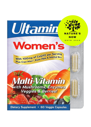 Ultamins мультивитамины для женщин с грибами, ягодами, ферментации и q10

- 60 капсул