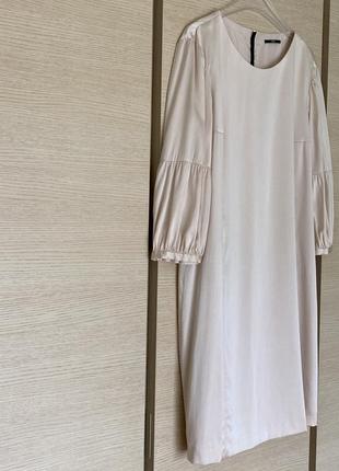 Дивовижне шовкове плаття пудровий колір hugo boss розмір m/l3 фото