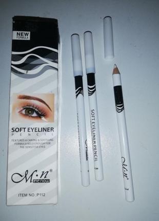 Білий олівець для очей me now white eyeliner лайнер для очей для повік для макіяжу2 фото