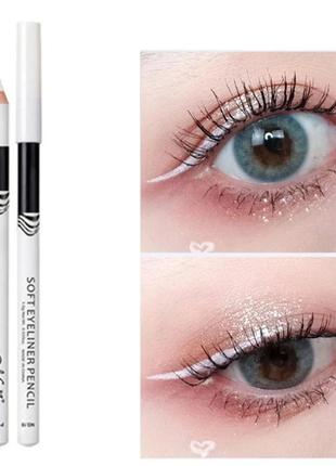 Білий олівець для очей me now white eyeliner лайнер для очей для повік для макіяжу1 фото