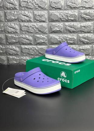 Женские шлепанцы crocs фиолетовые тапочки крокс3 фото
