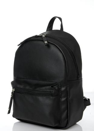Женский черный вместительный рюкзак для учебы3 фото