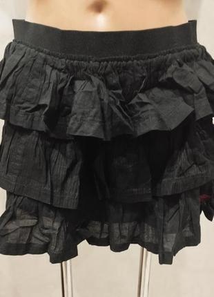 Романтичная хлопковая юбка с воланами уникального британского бренда superdry. новая, с бирками2 фото