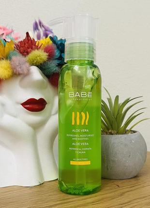 Оригінал зволожуючий заспокійливий гель зі 100% алоє вера babe laboratorios aloe gel