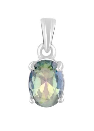 Серебряная подвеска с мистик топазом 1.86ct (2110613)