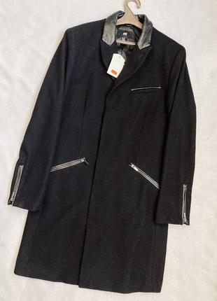 Шерстяное мужское пальто h&amp;m.1 фото