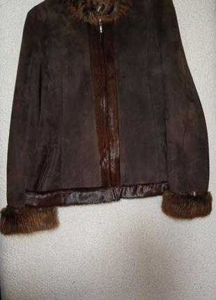 Дубленка натуральная,модель пиджаком3 фото