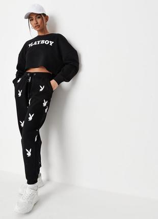 Жіночі монограмні спортивні штани missguided playboy