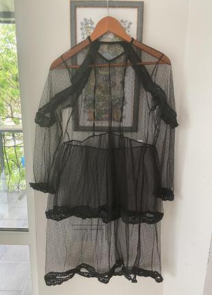 Платье сетка с кружевом2 фото