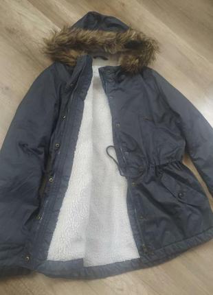 Отличная качественная куртка женская парка курточка h&amp;m3 фото