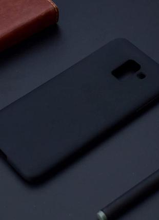 Чехол samsung j600 / j6 / j6 2018 силикон soft touch бампер черный