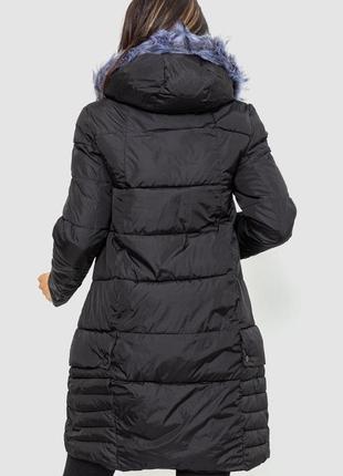 Куртка жіноча однотонна, колір чорний, 235r80024 фото
