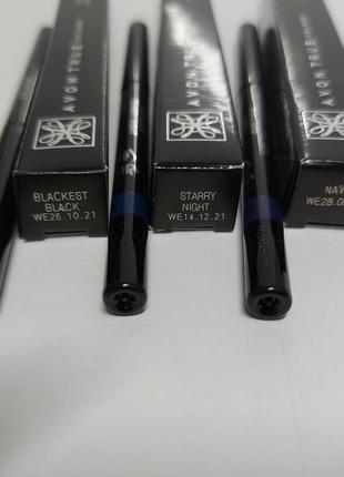 Олівець для очей "avon true" avon 0.28g. ( blaxkest black, navy, starry night).5 фото