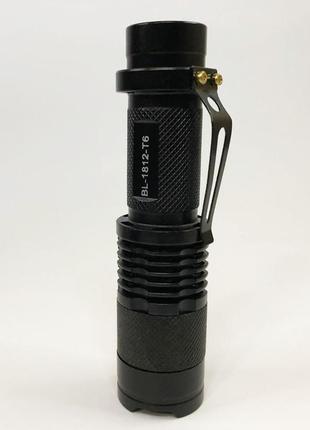 Ліхтарик тактичний ручний police bl-1812-t6 | кишеньковий ліхтар із usb заряджання | im-767 ліхтарик bl1 фото