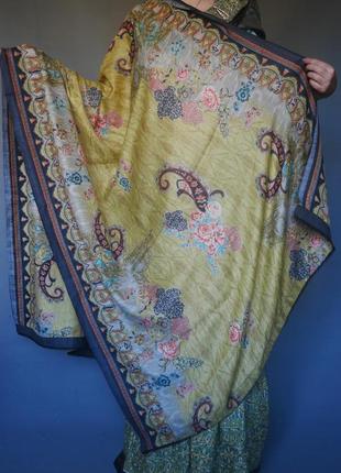 Теплый шарф индийский, шаль, чадар. палантин. сари.1 фото