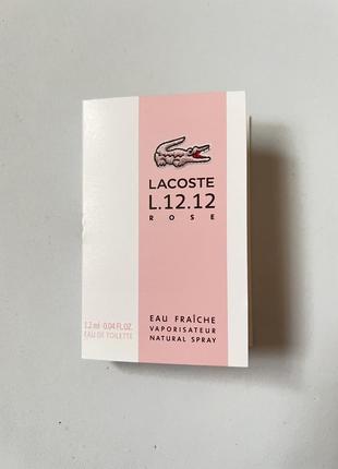 Lacoste l.12.12 eau de toilette rose eau fraiche for her пробник1 фото