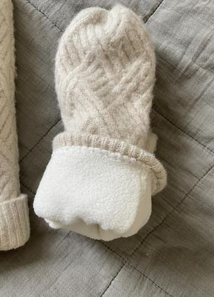 Очень классные теплые перчатки и повязка, внутри на флисе pieces3 фото