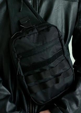 Тактический мессенджер | тактическая сумка на грудь | мужские сумки через плечо | сумка tr-105 кобура9 фото