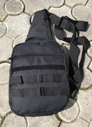 Тактический мессенджер | тактическая сумка на грудь | мужские сумки через плечо | сумка tr-105 кобура6 фото