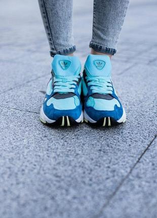 Кроссовки женские adidas falcon, голубые (адидас фалькон, адидасы, кросівки)5 фото