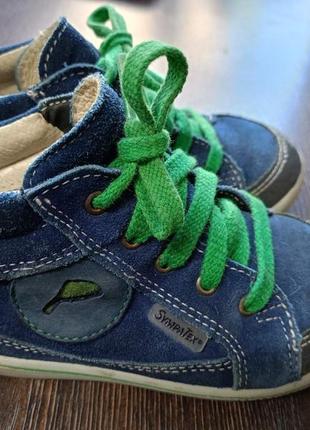 Кожаные ботинки кроссовки кеды хайтопы ricosta 23 размер 15 см стелька3 фото