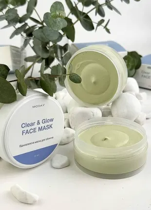 Маска для лица moday маска-антистресс clear & glow face mask на основе цинка и азелаиновой кислоты