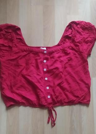 ❤️красный топ на пуговицах