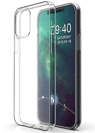 Прозрачный силиконовый чехол на iphone 12 mini / чехол-накладка на айфон 12 мини
