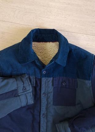Крутая теплая куртка-рубашка mothercare 5-6 лет3 фото
