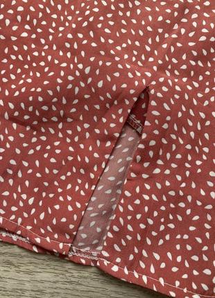 Стильная короткая юбка с разрезом распоркой shein 34/xs9 фото