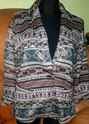 Коричневий піджак lands end m на ґудзики