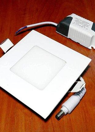 Світильник світлодіодний biom pl-s3 ww 3 вт квадратний теплий білий (lf-3)