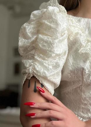 Винтажное свадебное платье от pronuptia de paris. англия белый жемчуга бант объемная слои