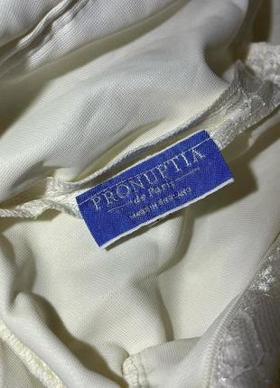 Винтажное свадебное платье от pronuptia de paris. англия белый жемчуга бант объемная слои8 фото