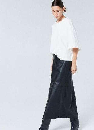 Юбка h&m натуральная кожа с-хс, 34-36