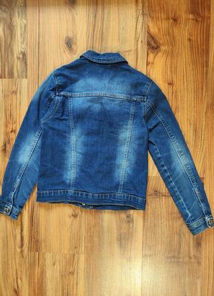 Джинсовая курточка джинсовка на девочку 9-10 лет4 фото