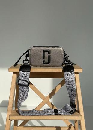 Сумка marc jacobs small camera bag silver/black2 фото