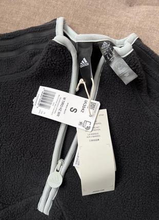 Анорак, кофта спортивная флисовая adidas tiro half-zip fleece black ia30429 фото