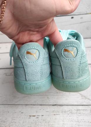 Новые кеды кроссовки голубые блакитні замшевые puma suede 37,5-385 фото