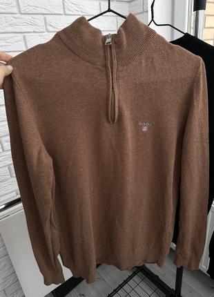 Чоловічий джемпер худі кофта зіп светр світшот толстовка gant1 фото