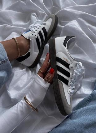 Adidas samba og vegan low white black