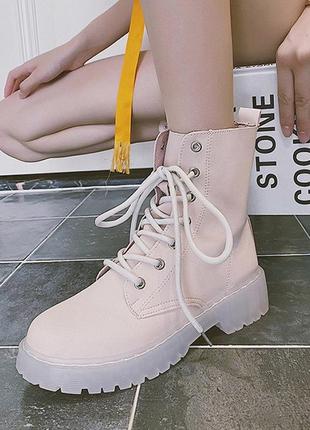 Женские ботинки стильные no brand, pink, art 016