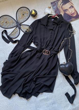 Чорна шифонова сукня /blind date/ розмір s-m